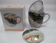 ZEBRA MUSIC PORCELANOWY KUBEK Z ZAPARZACZEM FORTEPIAN - 3