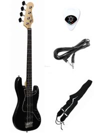 EVER PLAY JB 3/4 BK/BK GITARA BASOWA ZESTAW - 2