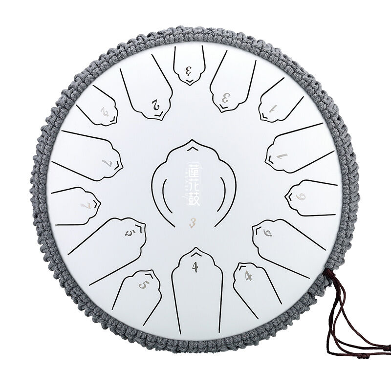 HLURU TWL15-12-WHITE TONGUE DRUM BIAŁY TANK HANDPAN