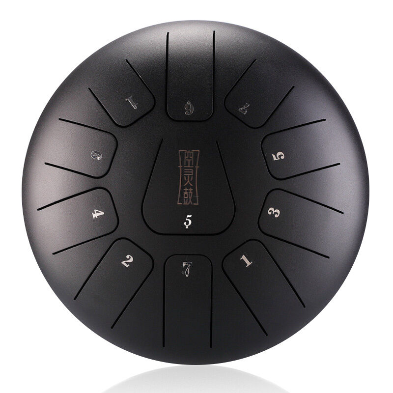 HLURU THF11-10-INKBLACK TONGUE DRUM CZARNY TANK HANDPAN