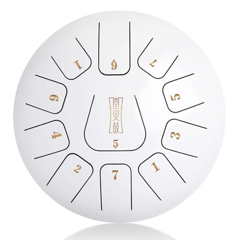 HLURU THF11-10-WHITE TONGUE DRUM BIAŁY TANK HANDPAN