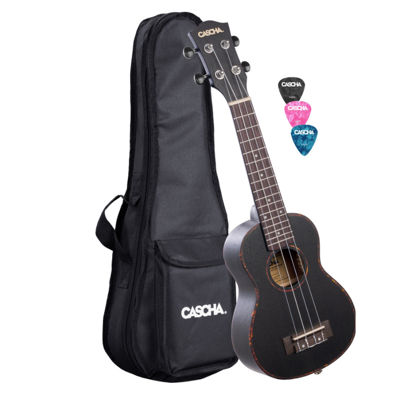 CASCHA HH 2262 CZARNE UKULELE SOPRANOWE MAHOŃ