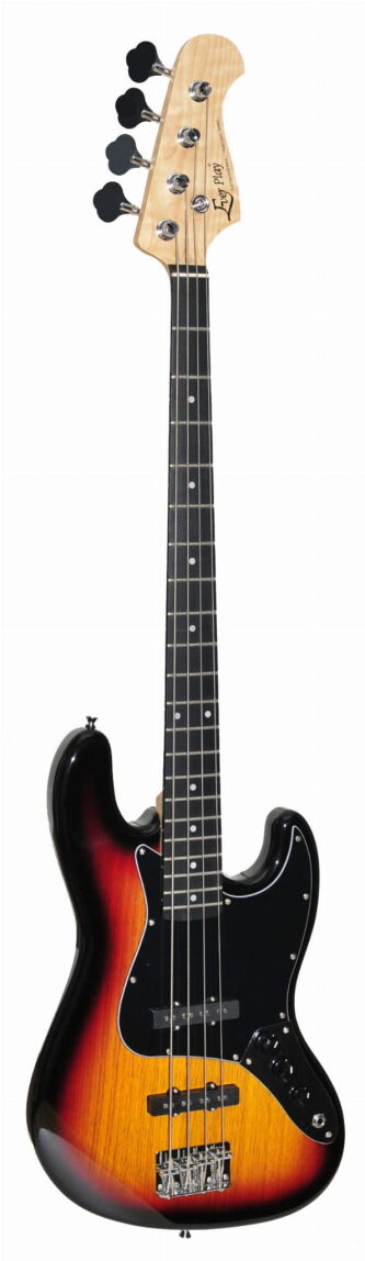 EVER PLAY JB SB/BK SUNBURST GITARA BASOWA ZESTAW