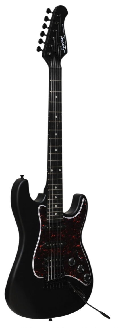 EVER PLAY ST-2 3/4 SBK GITARA ELEKTRYCZNA STRAT HSS CZARNA MAT ZESTAW
