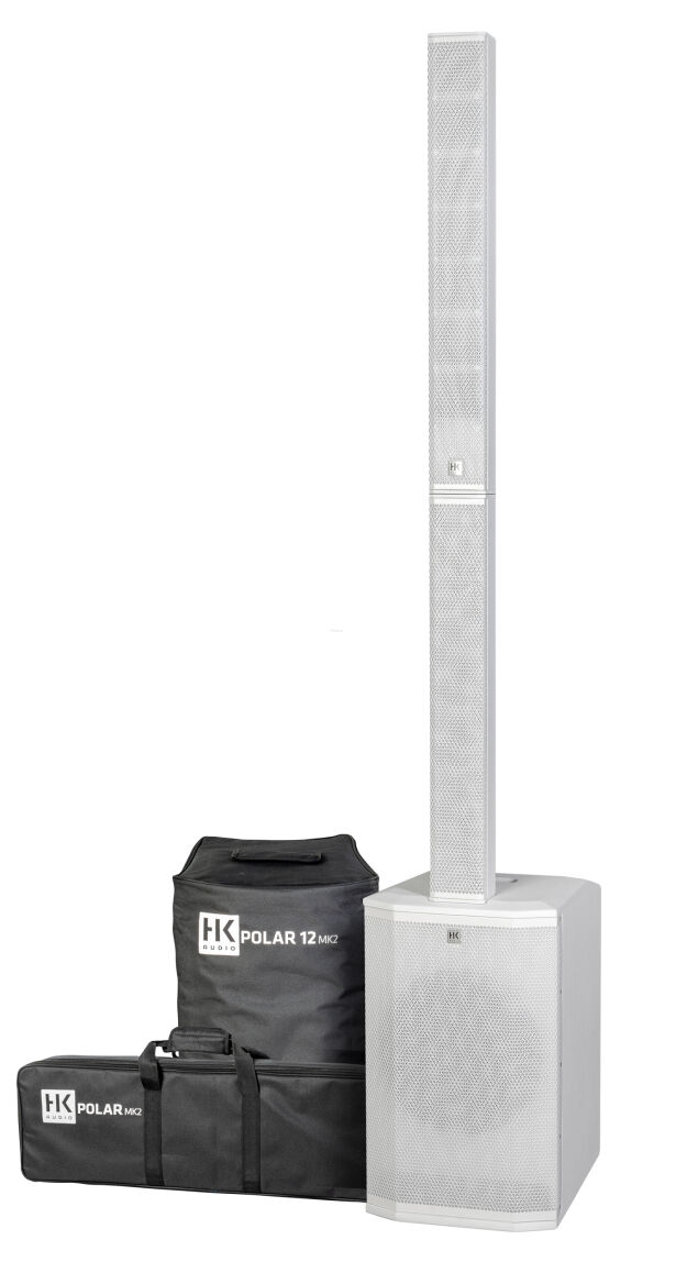 HK AUDIO POLAR 12 MK2 WH BIAŁY SYSTEM NAGŁOŚNIENIOWY Z POKROWCAMI
