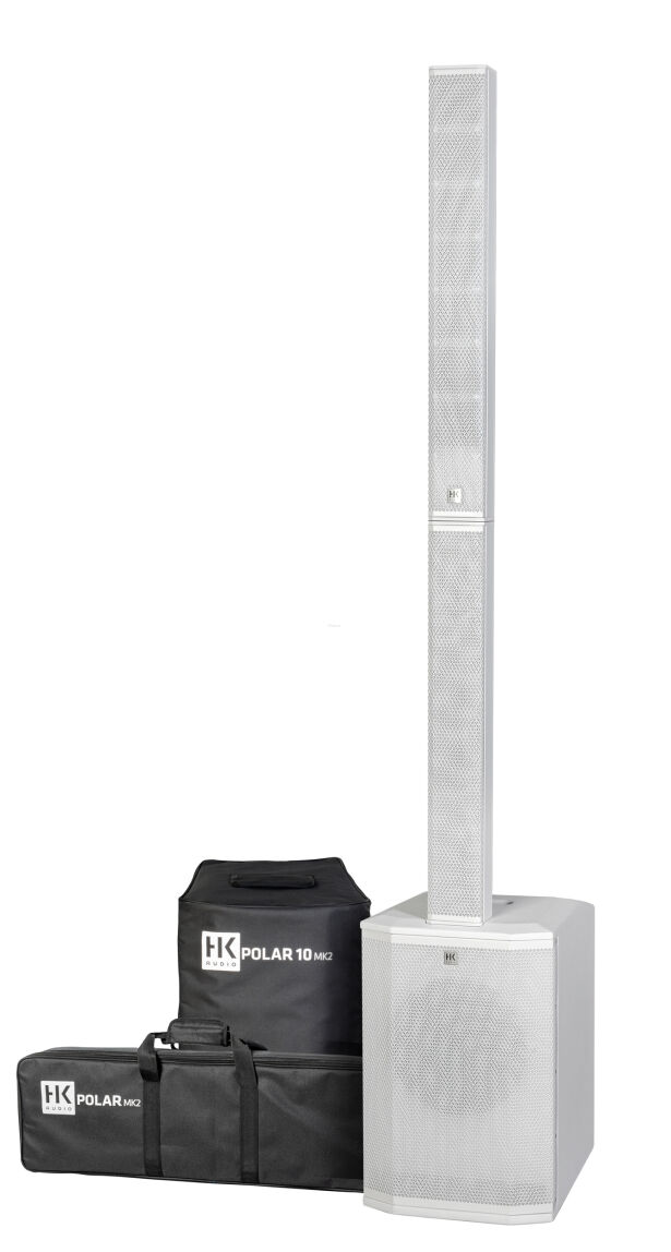 HK AUDIO POLAR 10 MK2 WH BIAŁY SYSTEM NAGŁOŚNIENIOWY Z POKROWCAMI