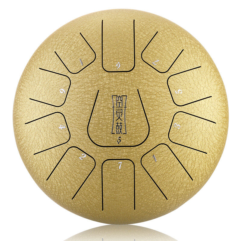 HLURU THF11-12-GOLDEN TONGUE DRUM ZŁOTY TANK HANDPAN