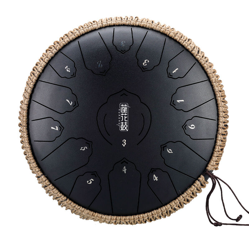 HLURU TWL15-14-INKBLACK TONGUE DRUM CZARNY TANK HANDPAN