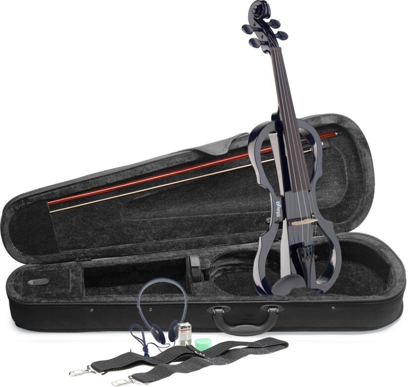 STAGG EVN X 4/4 BK CZARNE SKRZYPCE ELEKTRYCZNE