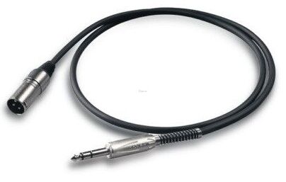 PROEL BULK230LU3 KABEL STEREO MIKROFONOWY 3m JACK/XLR MĘSKI