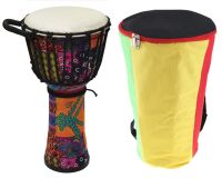 EVER PLAY DJEMBE 10 WZÓR 4 BĘBEN NACIĄGSKÓRA + POKROWIEC ZESTAW