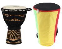 EVER PLAY DA30-7T DJEMBE 30cm BĘBEN DREWNIANY AFRYKAŃSKI + POKROWIEC