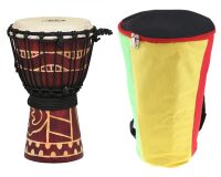 EVER PLAY DA30-8G DJEMBE 30cm BĘBEN DREWNIANY AFRYKAŃSKI + POKROWIEC