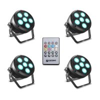 CAMEO ROOT PAR 6 SET 1 ZESTAW 4x FLAT PAR LED 6x12W RGBAW UV 6w1 + PILOT