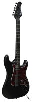 EVER PLAY ST-2 SBK GITARA ELEKTRYCZNA STRAT HSS CZARNA MAT ZESTAW