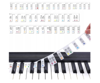 NAKŁADKI SILIKONOWE Z NUTAMI NA KLAWIATURĘ 61 KEYBOARD 88 PIANINO DO KLAWISZY NAORGANY STAGE PIANO KLEJKI
