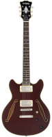 D'Angelico Excel Mini DC Tour Solid Wine gitara elektryczna