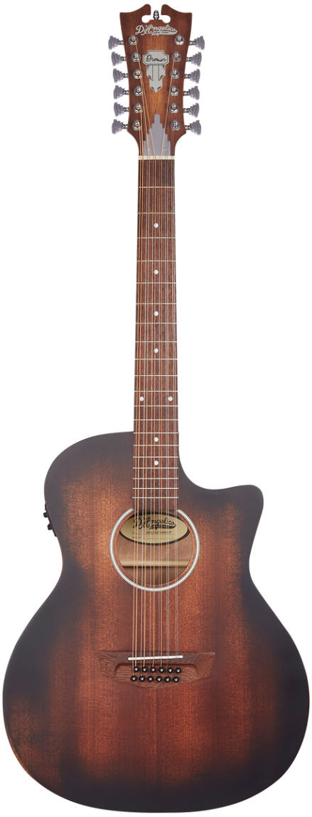D'angelico Premier Fulton LS Aged Mahogany - gitara akustyczna 12-strunowa