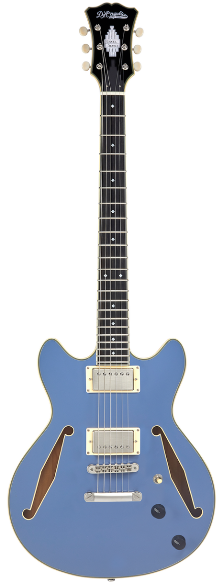 D'Angelico Excel Mini DC Tour Solid Slate Blue - gitara elektryczna