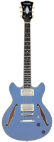 D'Angelico Excel Mini DC Tour Solid Slate Blue - gitara elektryczna